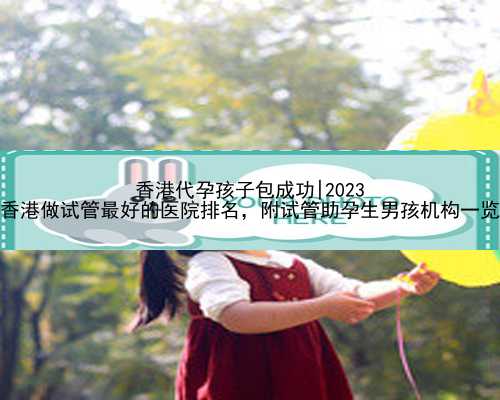 香港代孕孩子包成功|2023
年香港做试管最好的医